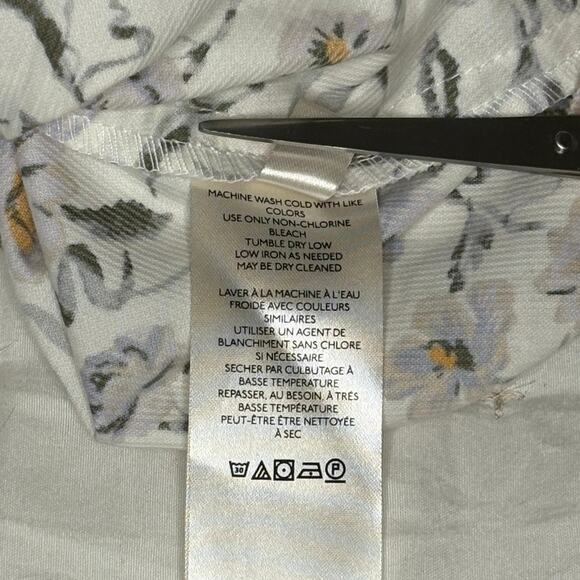 Free People Corduroy Baby Doll Mini Dress Women's S | Cream Floral | EUC - Picture 10 of 15